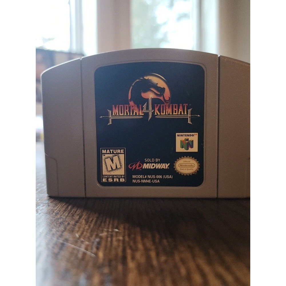Mortal Kombat 4 Video Game Cartridge Console Card for N64 (used)